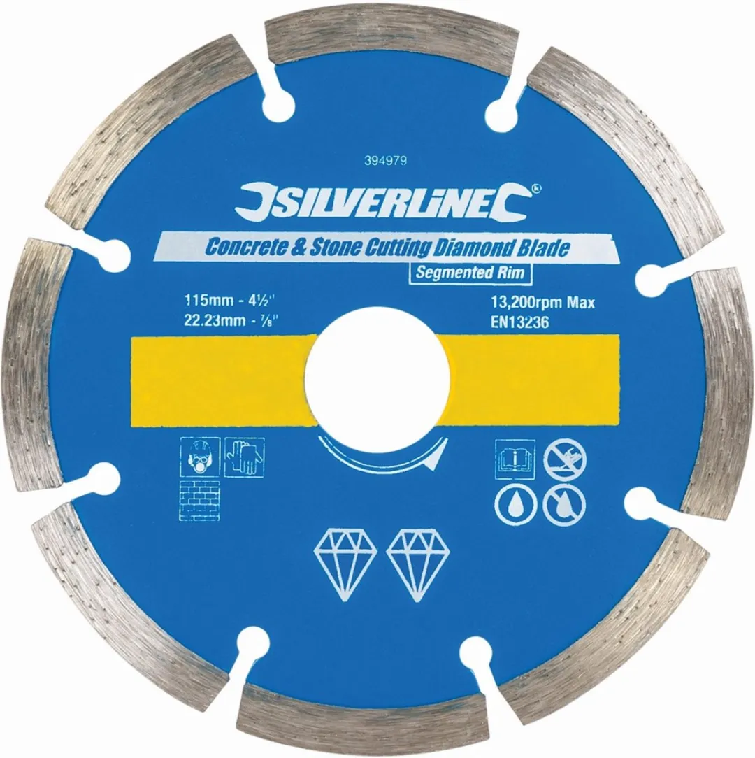 Silverline Gesegmenteerde Diamantschijf 230mm - Beton/Steen - Ø230mm