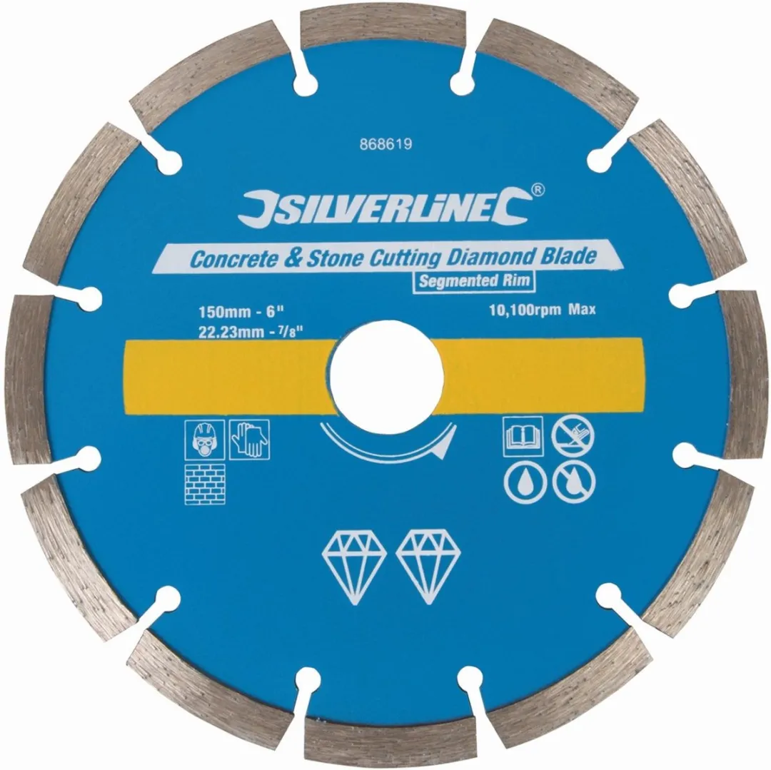 Silverline Gesegmenteerde Diamantschijf 230mm - Beton/Steen - Ø230mm