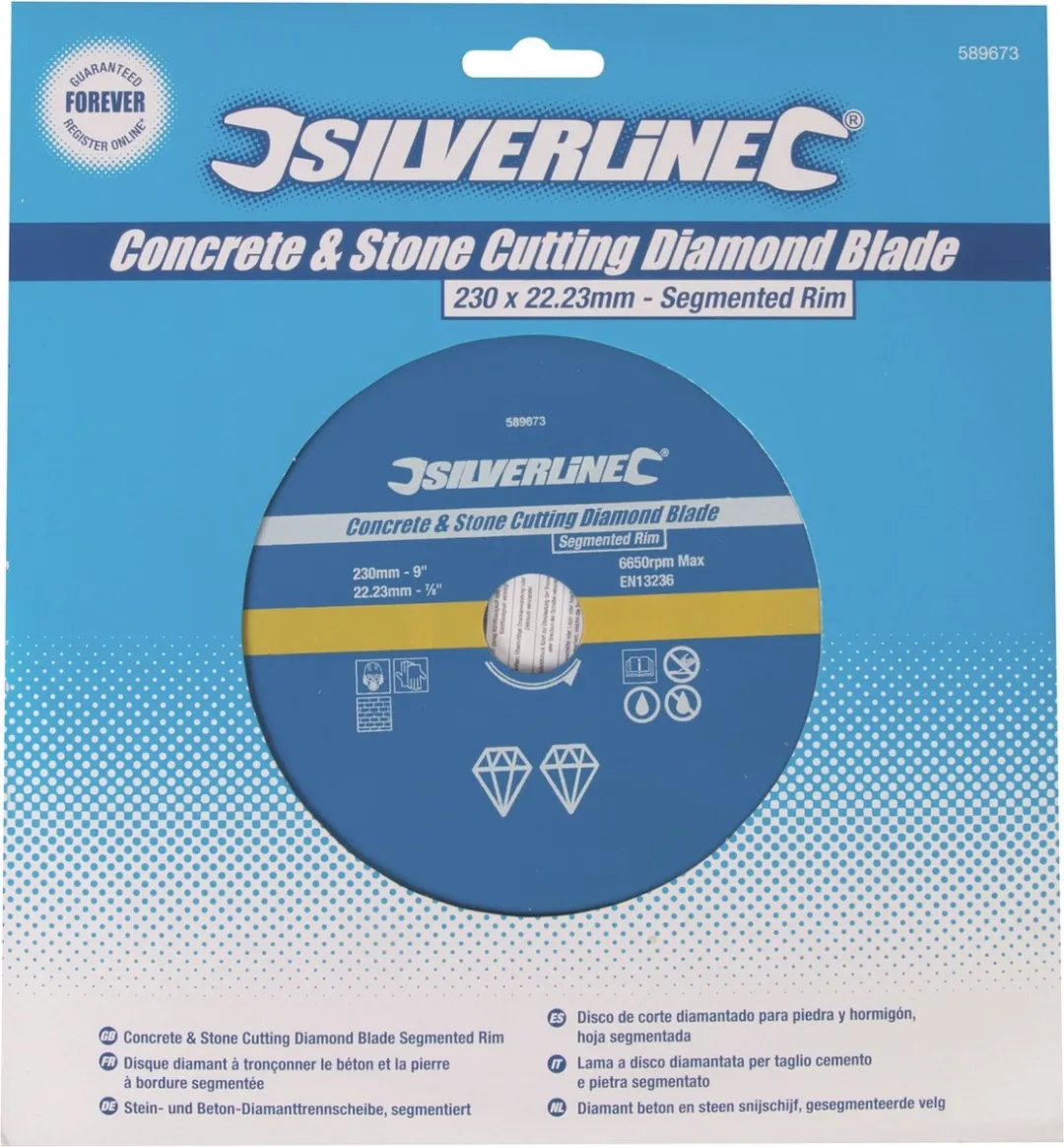 Silverline Gesegmenteerde Diamantschijf 230mm - Beton/Steen - Ø230mm