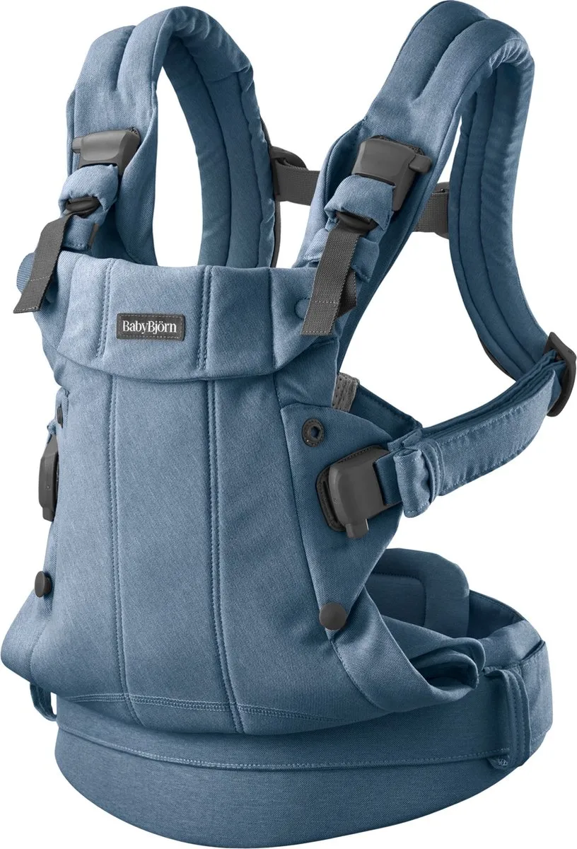 BabyBjörn Draagzak Harmony - Geweven mélange Blauw
