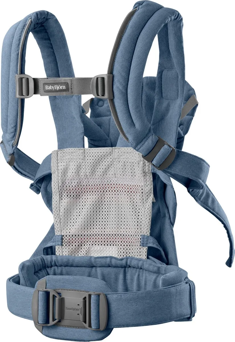 BabyBjörn Draagzak Harmony - Geweven mélange Blauw