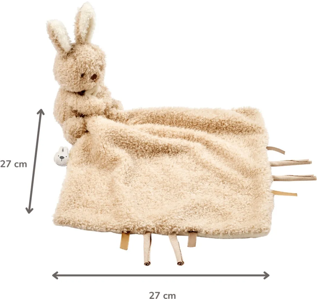 Nattou Teddy Baby Knuffeldoekje 27x27cm - Konijn - Beige