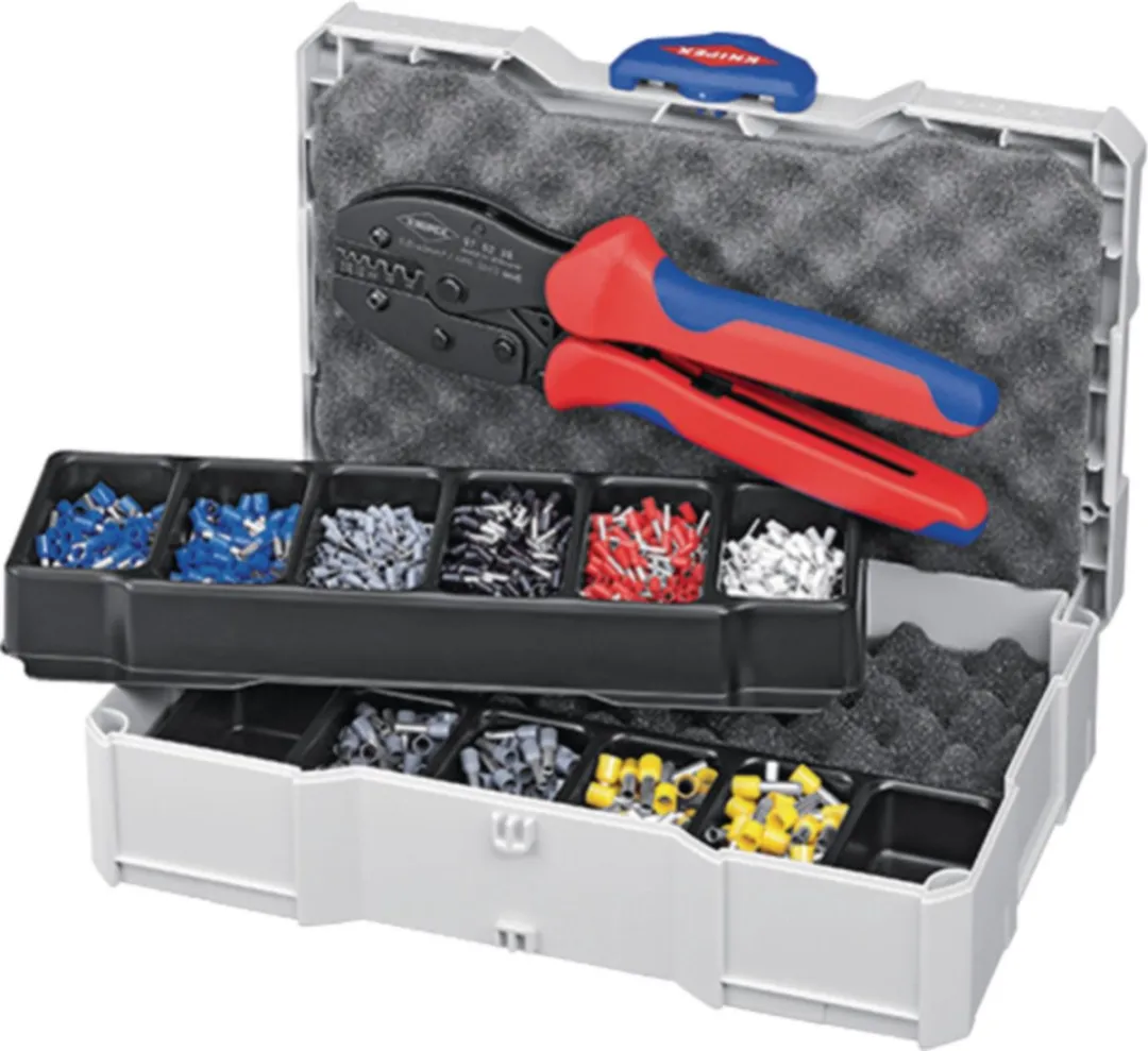 Knipex Krimp-assortiment 97 90 23 - Krimptang 97 52 38 + Hulzen