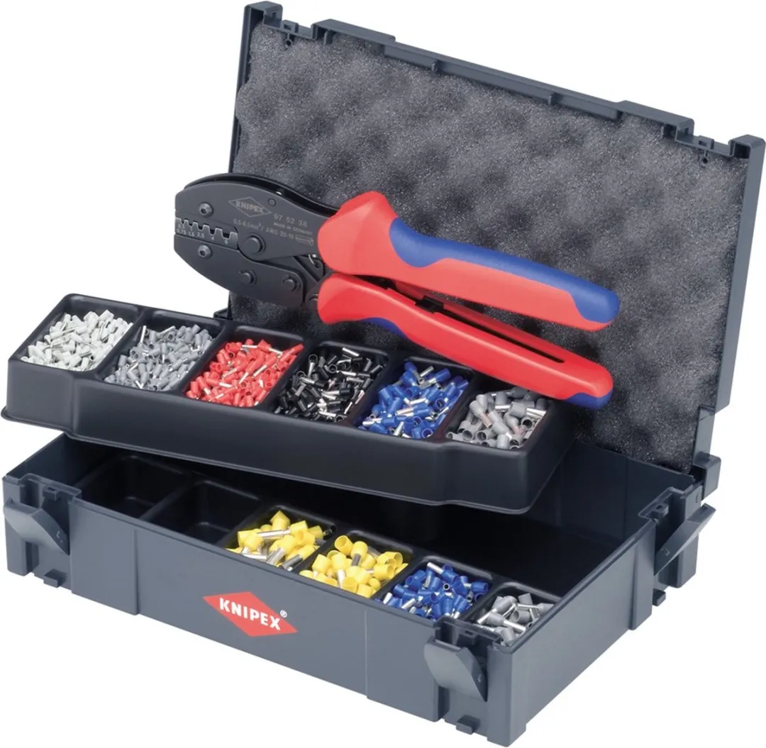 Knipex Krimp-assortiment 97 90 23 - Krimptang 97 52 38 + Hulzen