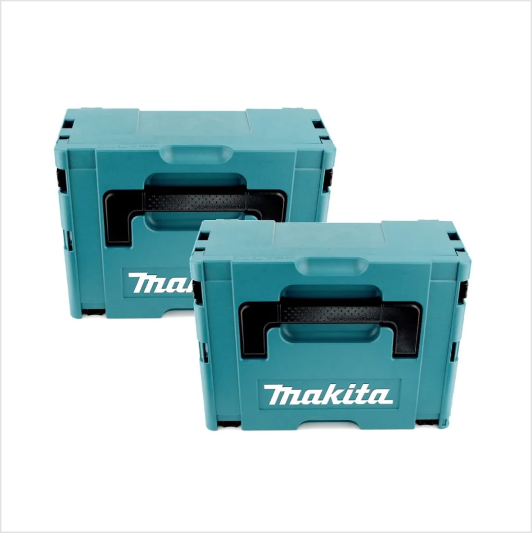 Makita MAKPAC 2 Kunststof Gereedschapskoffer - 2 Stuks - Turquoise - afbeelding 5 van 5