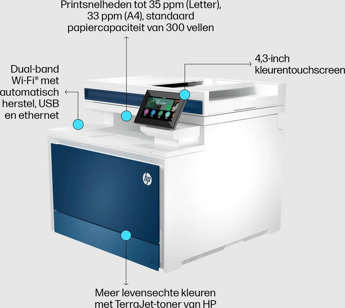 HP Color LaserJet Pro MFP 4302fdn - 4Kleur 25-39ppm - afbeelding 6 van 6