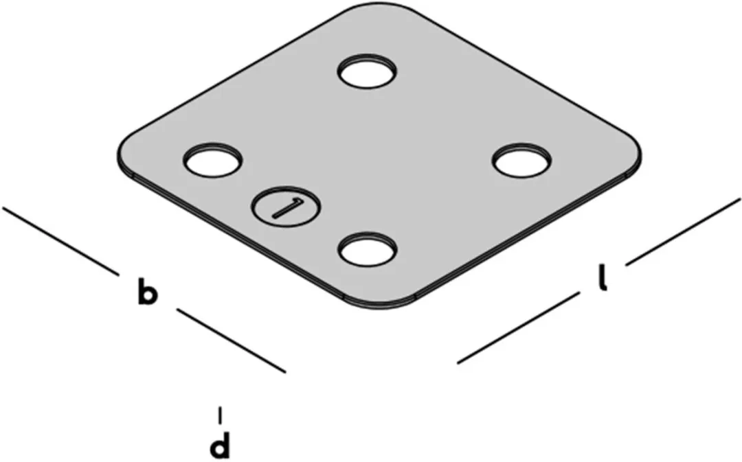 Gb Drukplaat zonder sleuf transparant 1 x 70 x 70mm KS 34701