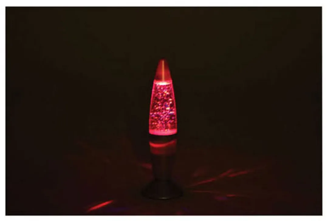 JohnToy Lavalampe Glitters 19cm - Zilver
