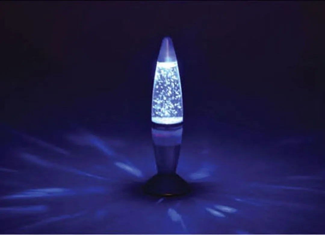 JohnToy Lavalampe Glitters 19cm - Zilver