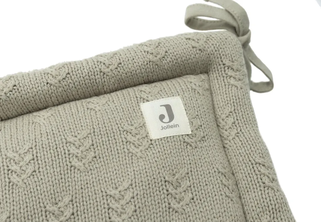 Jollein Bedomrander 180x30cm - Ledikant - Acryl & Katoen - Olive Green