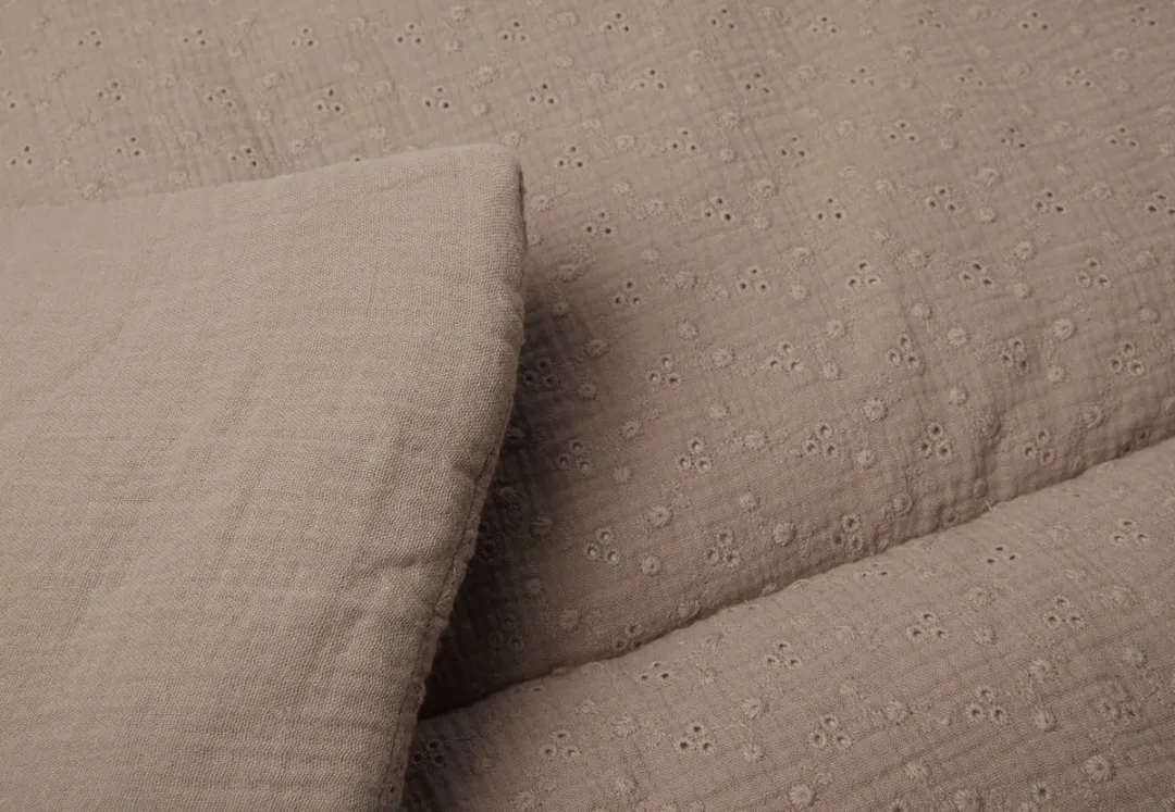 Jollein Boxkleed Embroidery Biscuit - 75x95cm - afbeelding 5 van 6