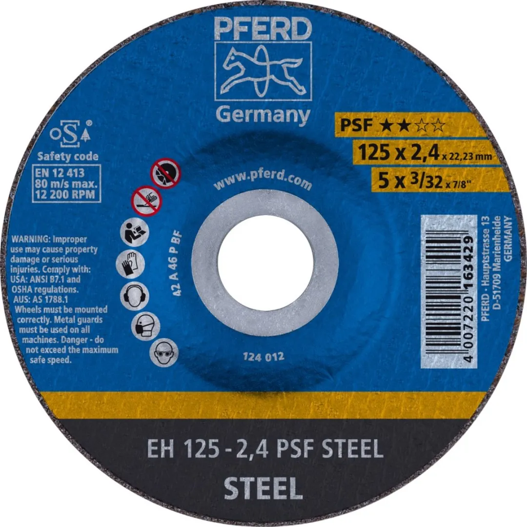 Pferd PSF Steel 61720222 Doorslijpschijf 125mm