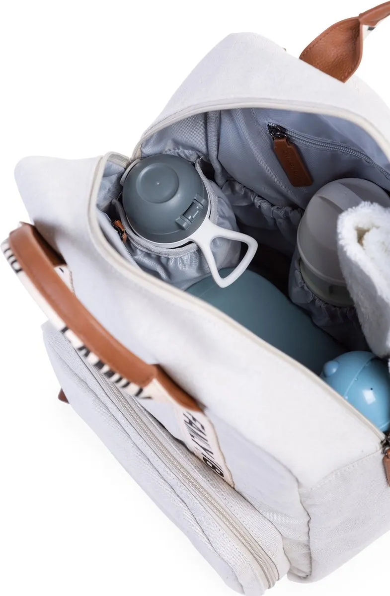 Childhome Family Club Rugzak - Signature - Ecru - Uniseks & Waterafstotend - 30x16x40cm - 20,5L