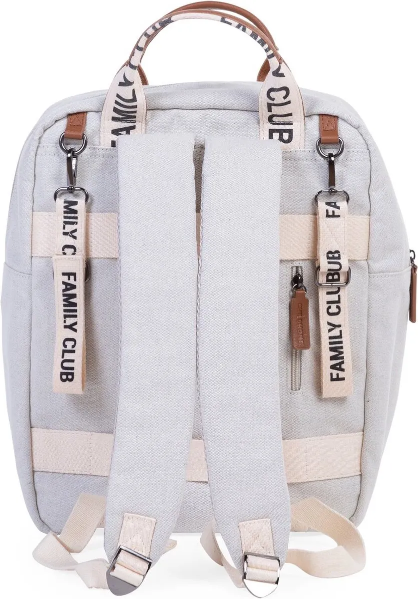 Childhome Family Club Rugzak - Signature - Ecru - Uniseks & Waterafstotend - 30x16x40cm - 20,5L