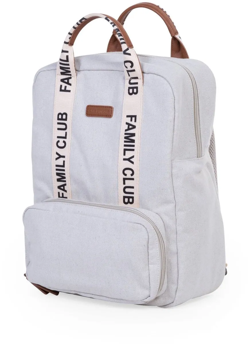 Childhome Family Club Rugzak - Signature - Ecru - Uniseks & Waterafstotend - 30x16x40cm - 20,5L
