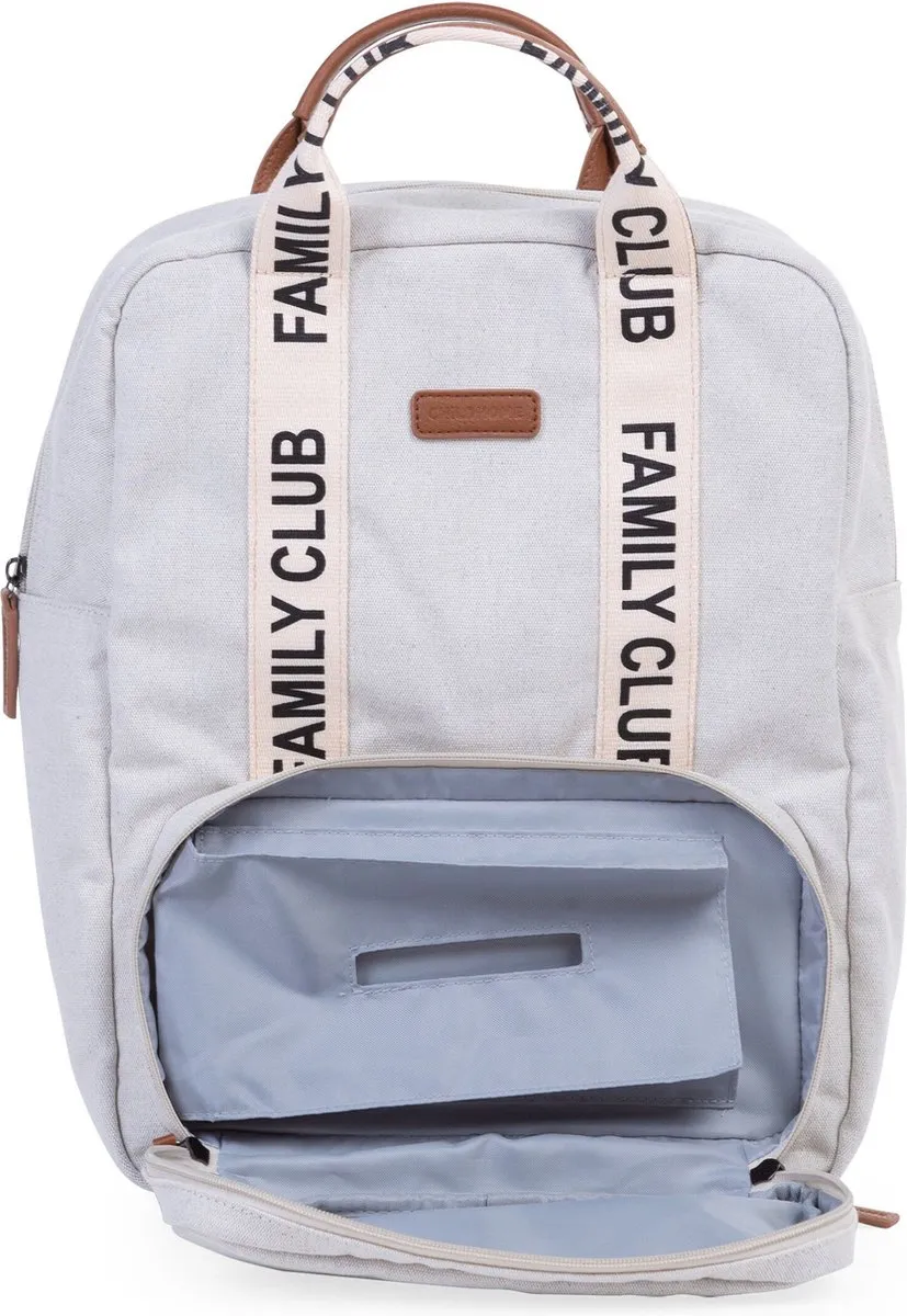 Childhome Family Club Rugzak - Signature - Ecru - Uniseks & Waterafstotend - 30x16x40cm - 20,5L