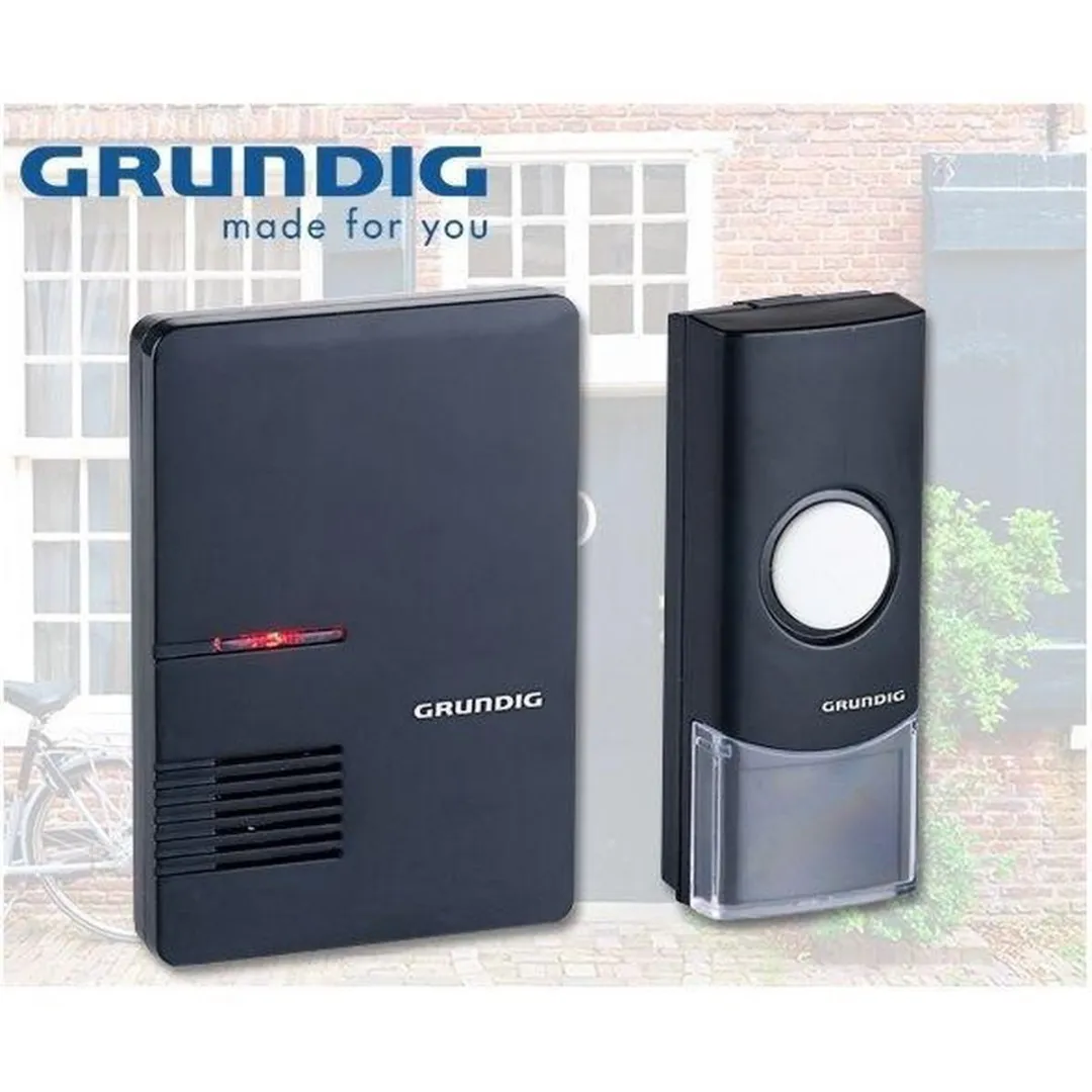 Grundig Deurbel met 2 Ontvangers - 36 Melodieën - Zwart