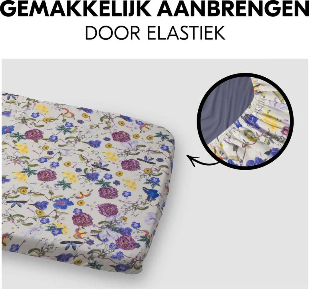 Hauck Hoeslaken Junior 120x60cm Floral Beige - afbeelding 6 van 6
