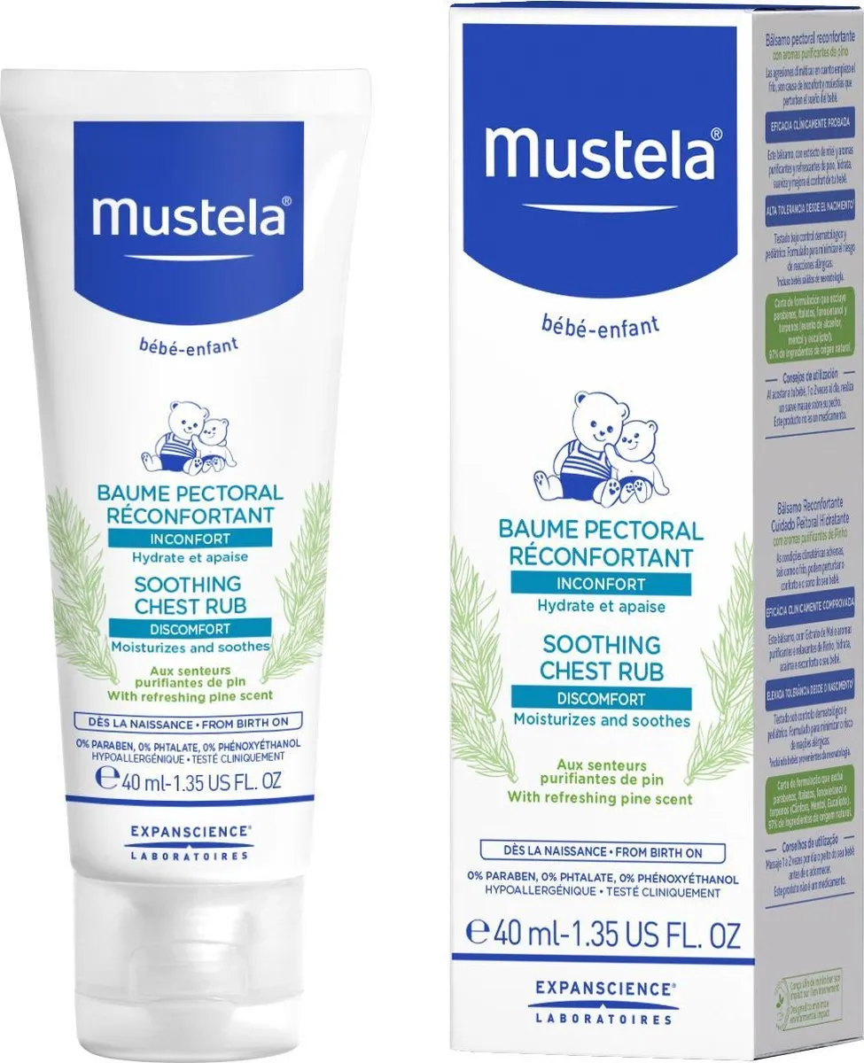 Mustela Bébé Soothing Chest Rub Pine Essence Balm 40ml