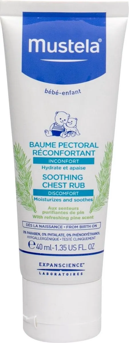 Mustela Bébé Soothing Chest Rub Pine Essence Balm 40ml