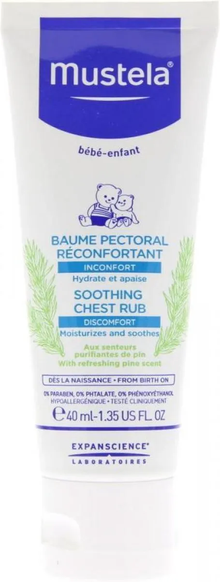 Mustela Bébé Soothing Chest Rub Pine Essence Balm 40ml