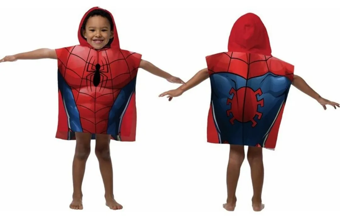 Marvel Spiderman Poncho - One Size - Rood