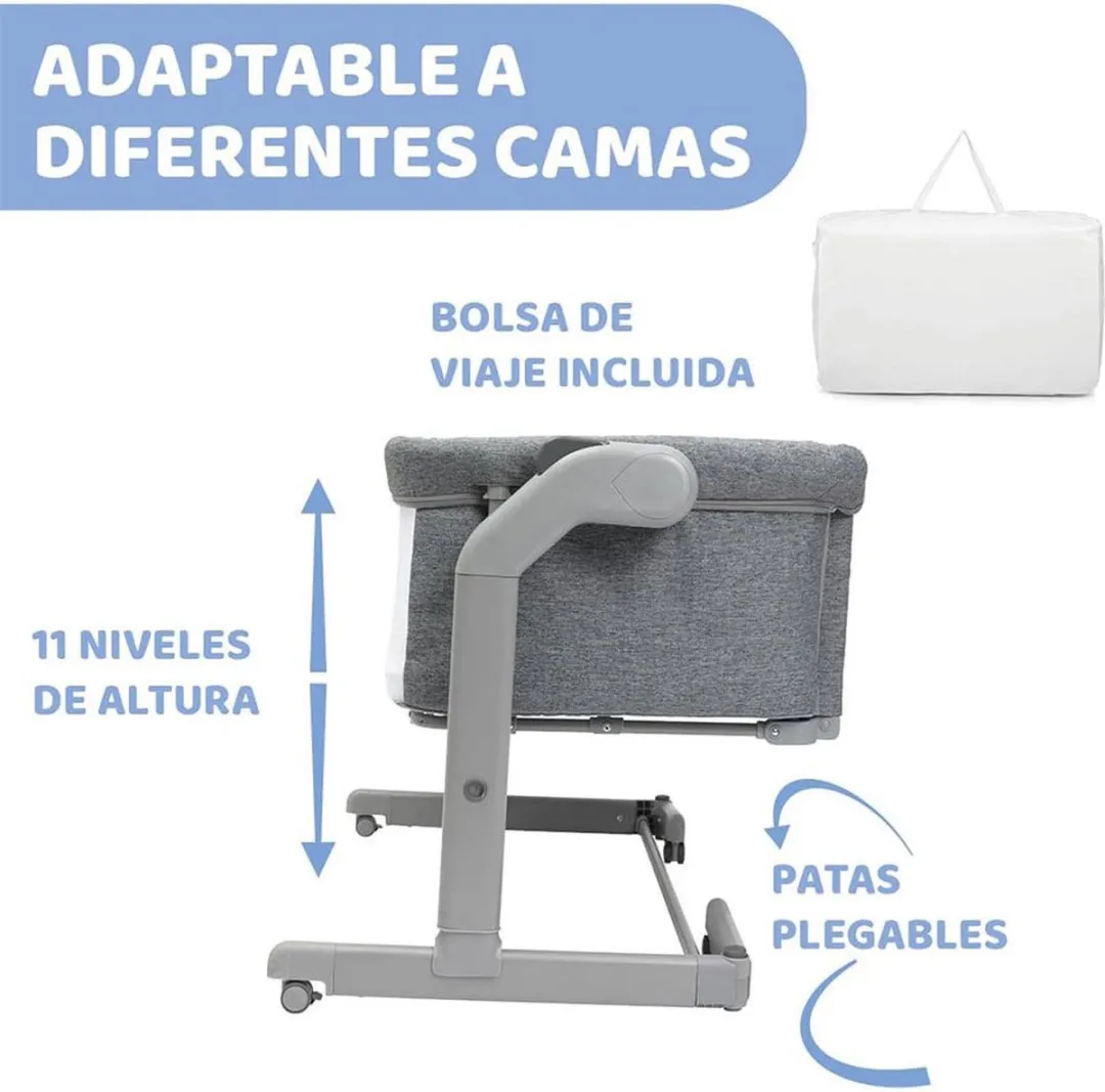 Chicco Next2Me Magic Evo Co-Sleeper - Donkergrijs