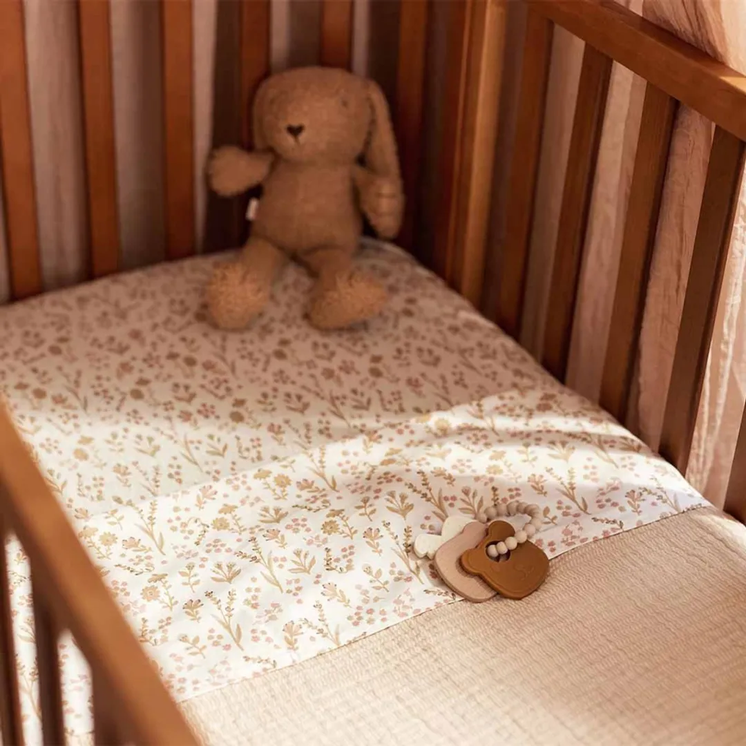 Jollein Baby Hoeslaken Jersey Bloomy - 60x120cm - Ledikant