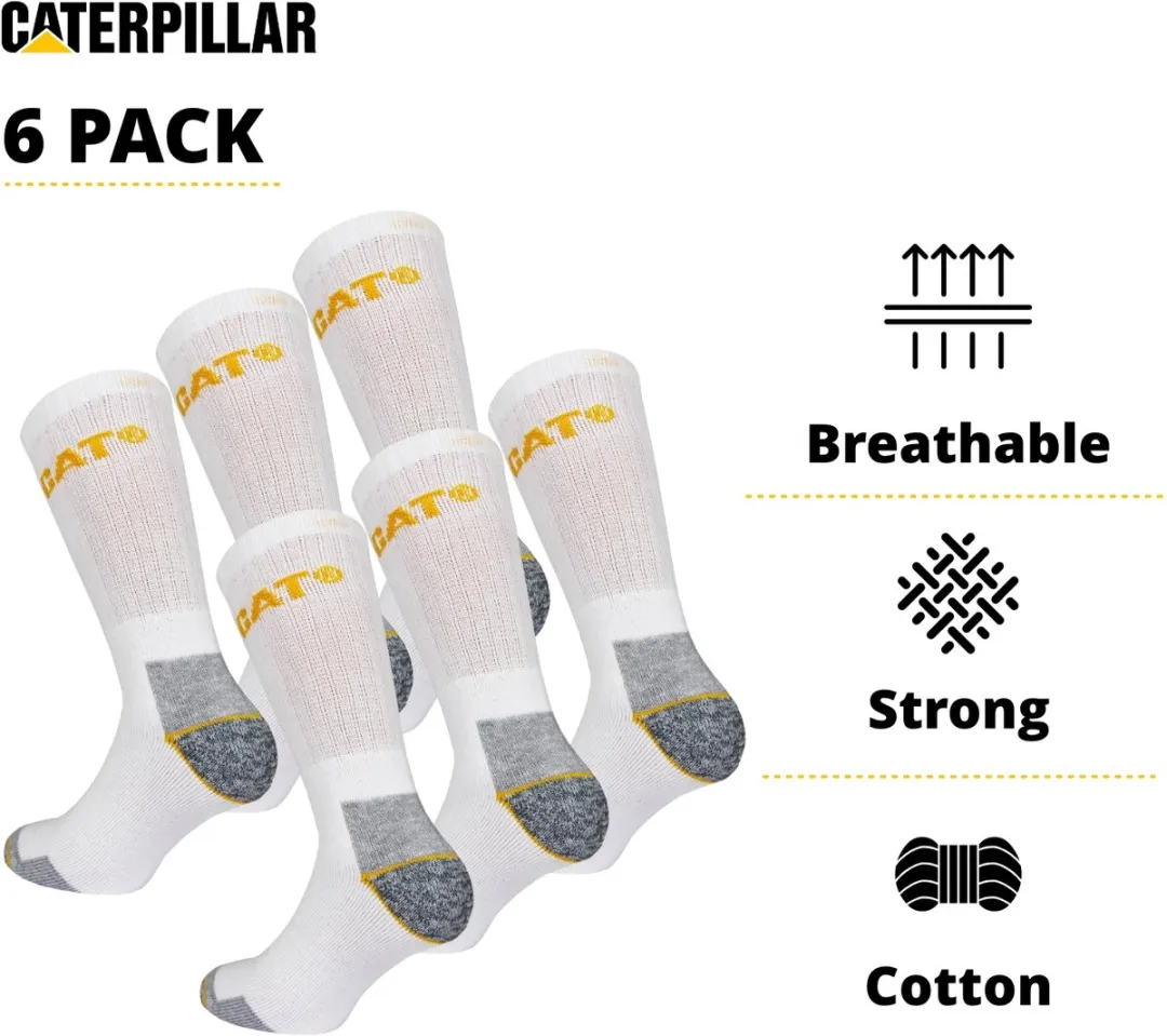 Caterpillar Heren Werksokken 6 Paar - Grijs - 39-42