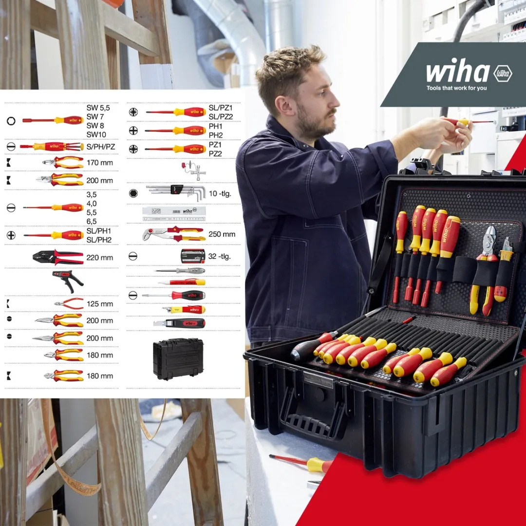 Wiha VDE Geïsoleerde Gereedschapkoffer XL 418752 - 81-delig