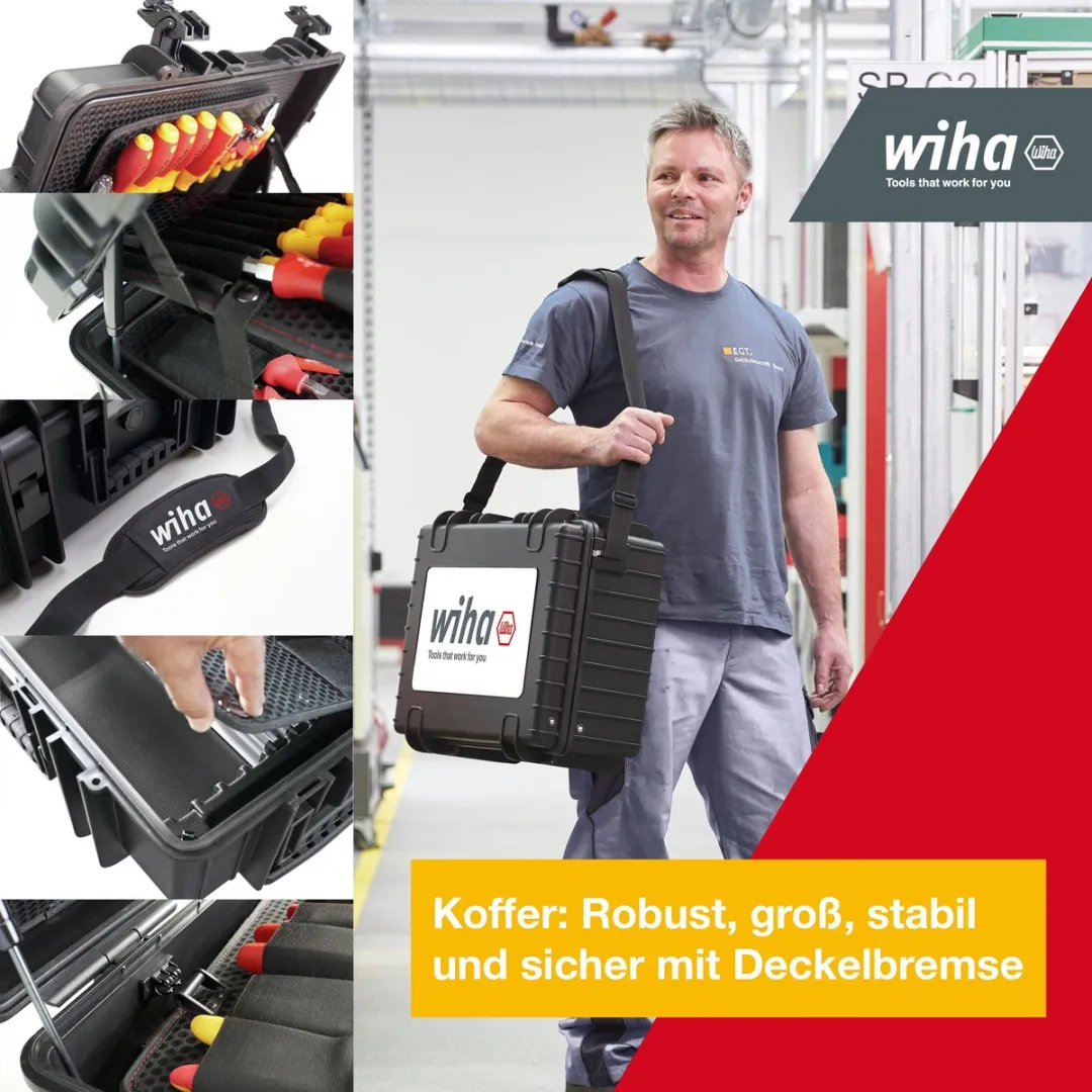 Wiha VDE Geïsoleerde Gereedschapkoffer XL 418752 - 81-delig