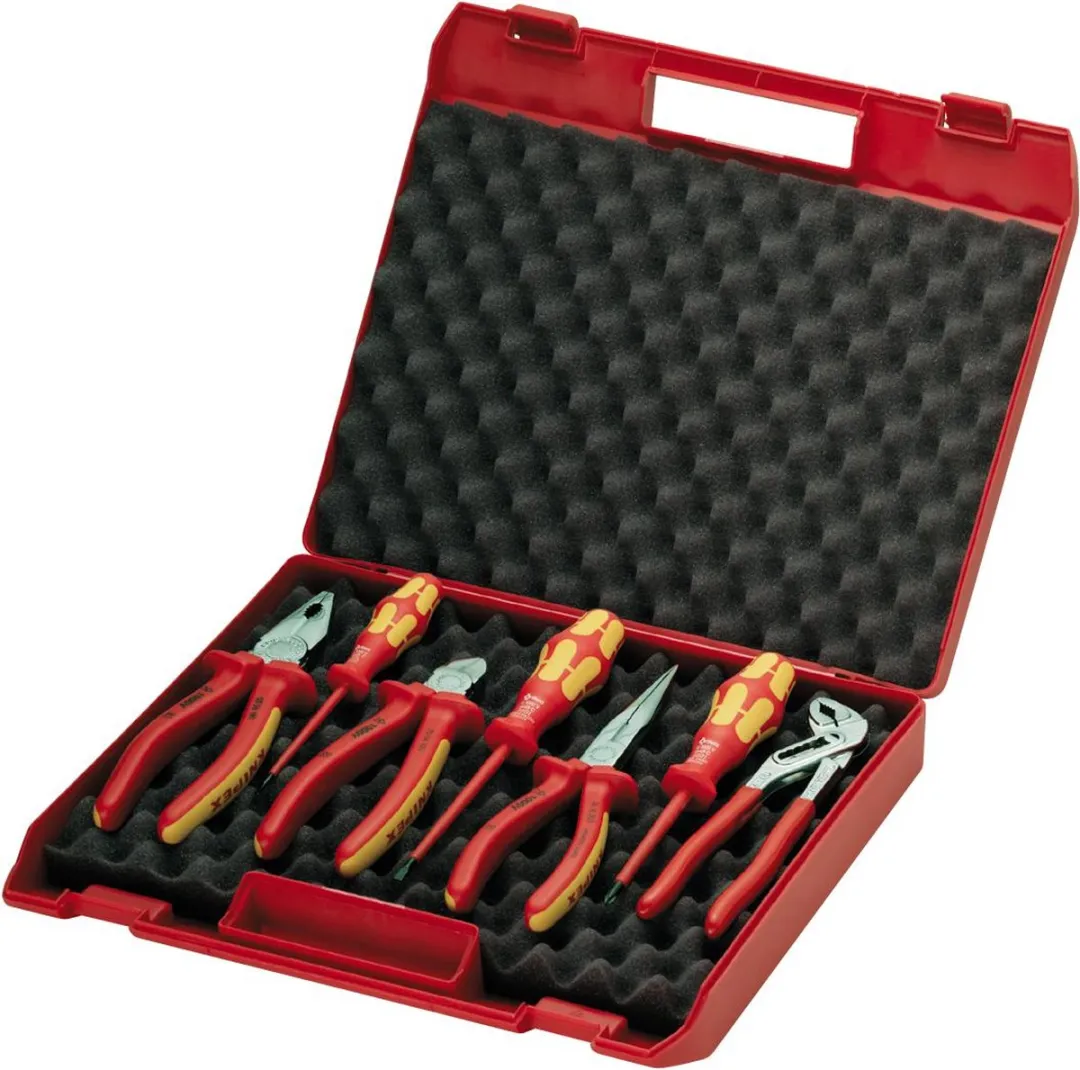 Knipex RED Electro Set 2 Gereedschapsbox - 7-delig - Zwart/Rood