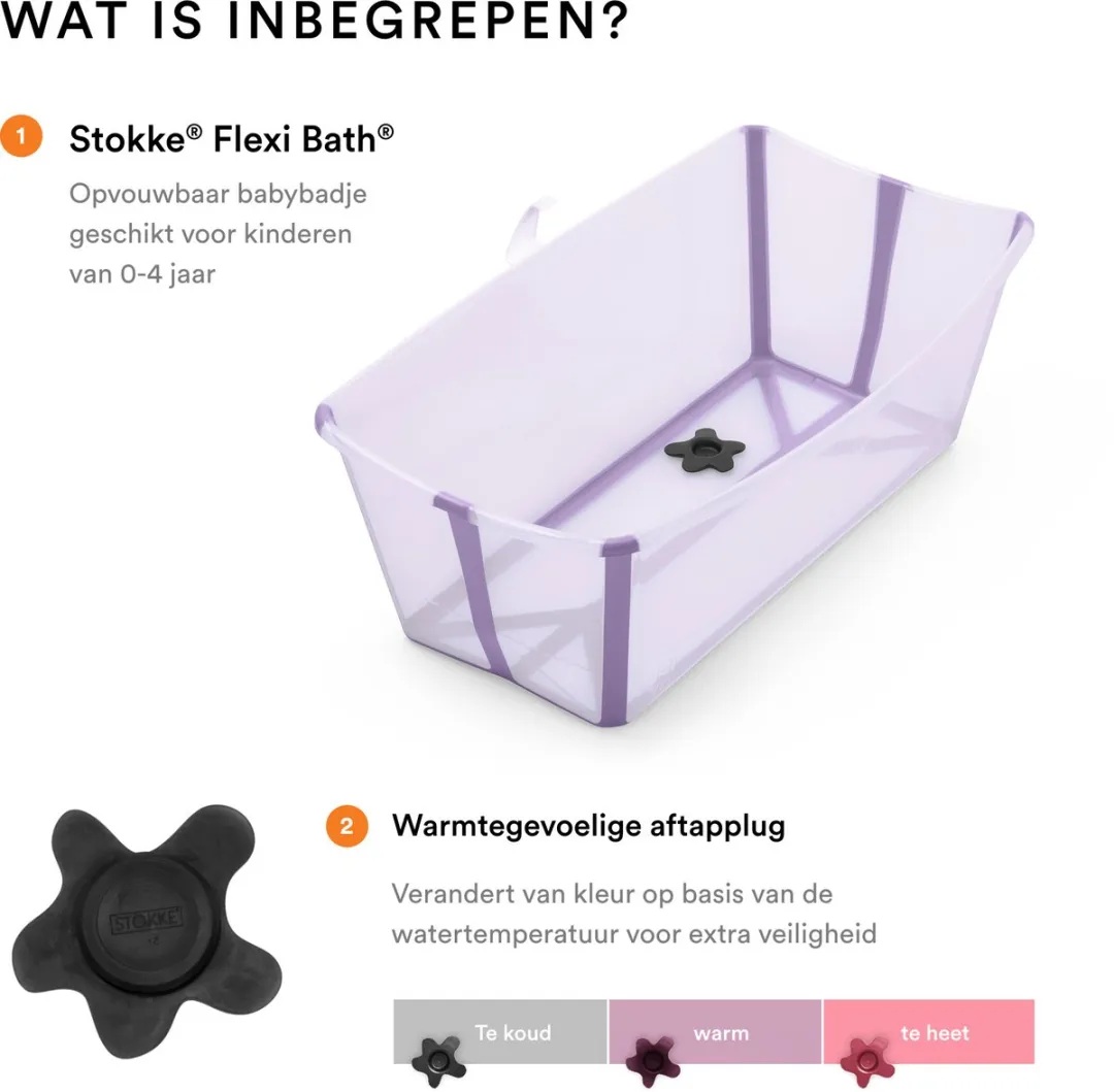Stokke Flexi Bath Opvouwbaar Babybadje - Lavender