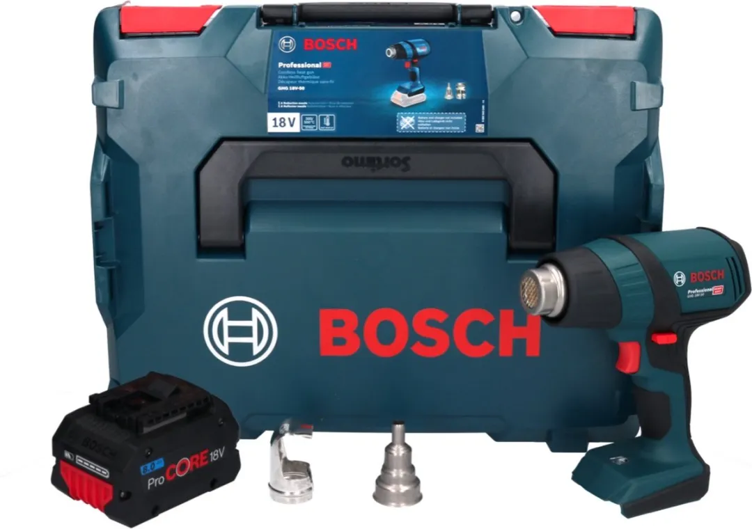 Bosch Professional GHG 18V-50 Heteluchtblazer 500°C - 1x 8.0Ah Accu