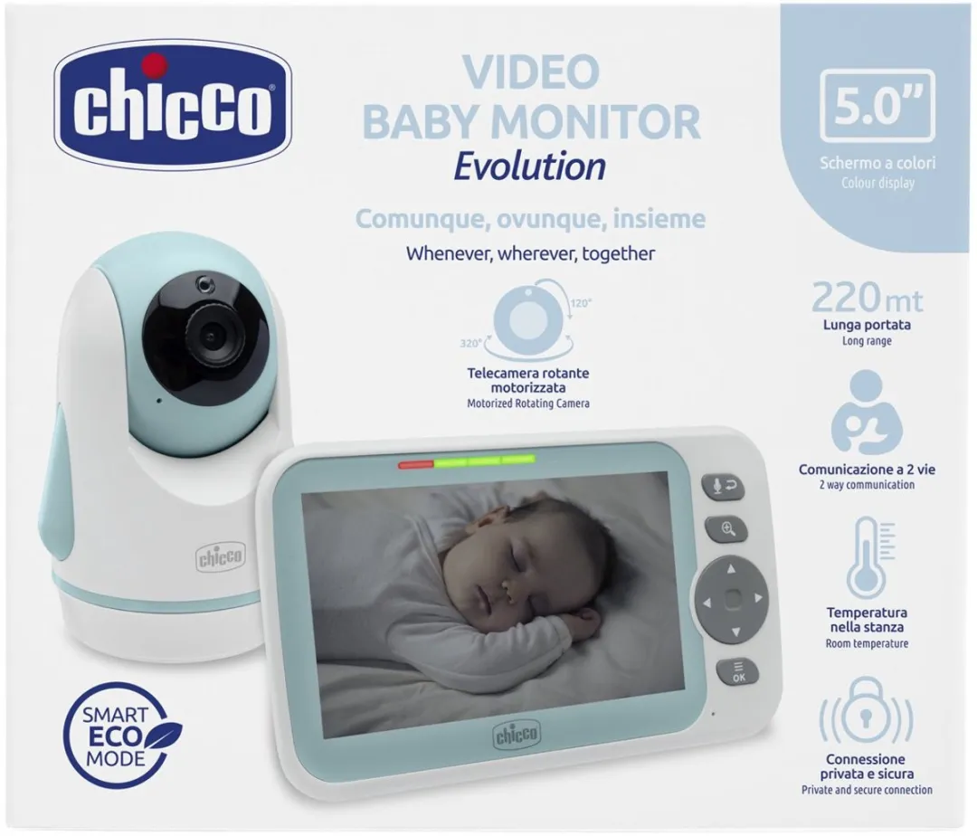 Chicco HD Video Evolution Babyfoon 5 inch - Turquoise