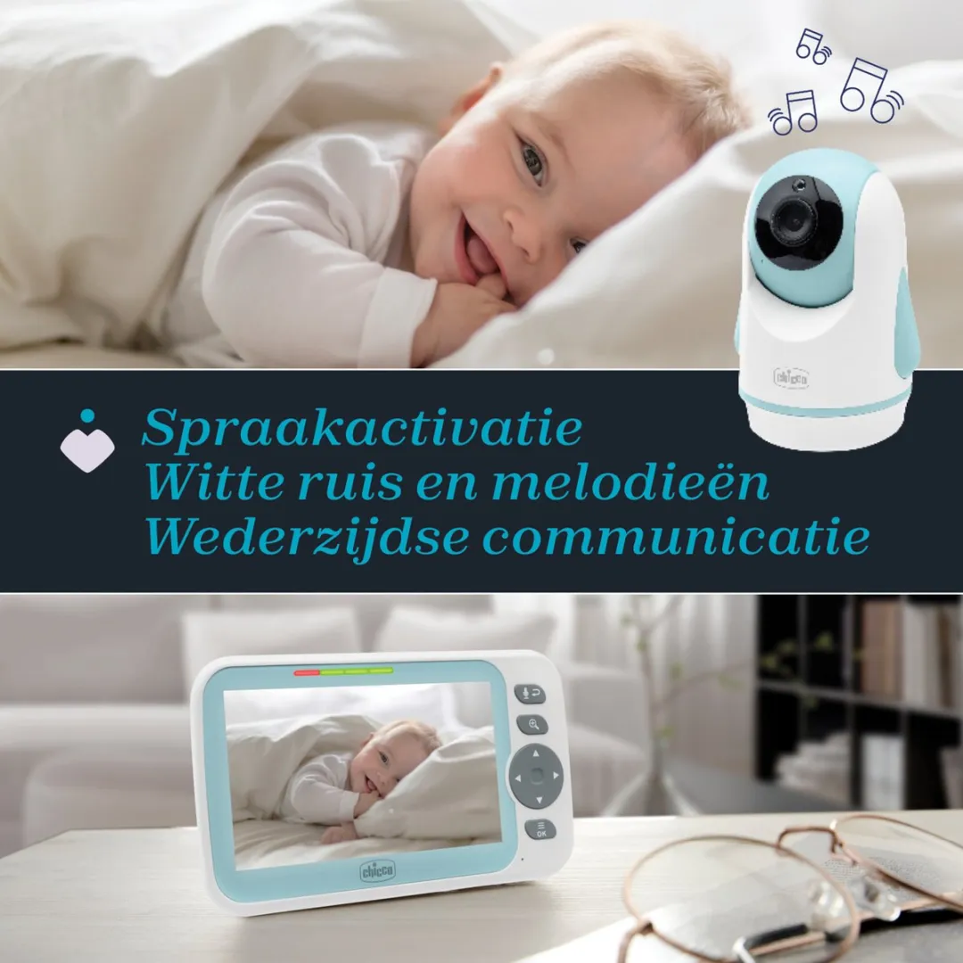 Chicco HD Video Evolution Babyfoon 5 inch - Turquoise