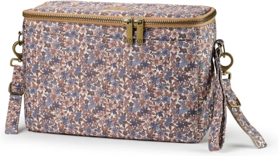 Elodie Organizer Luiertas Blauw Bloemenprint