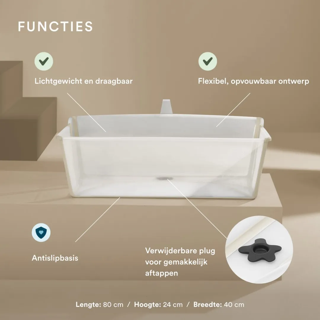 Stokke Flexi Bath X-Large Babybadje - Sandy Beige
