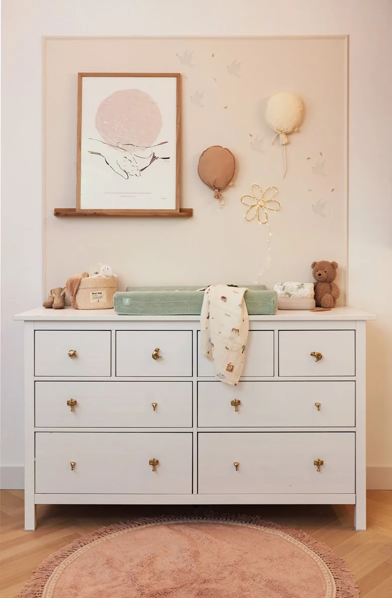 Jollein Aankleedkussenhoes 50x70cm Shell Knit Sea Foam - GOTS