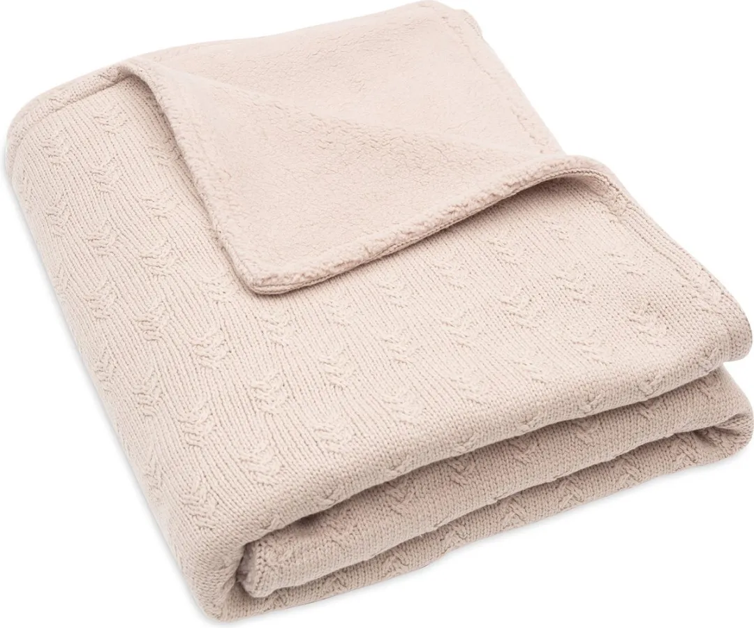 Jollein Deken Ledikant 100x150cm Grain Knit Wild Rose