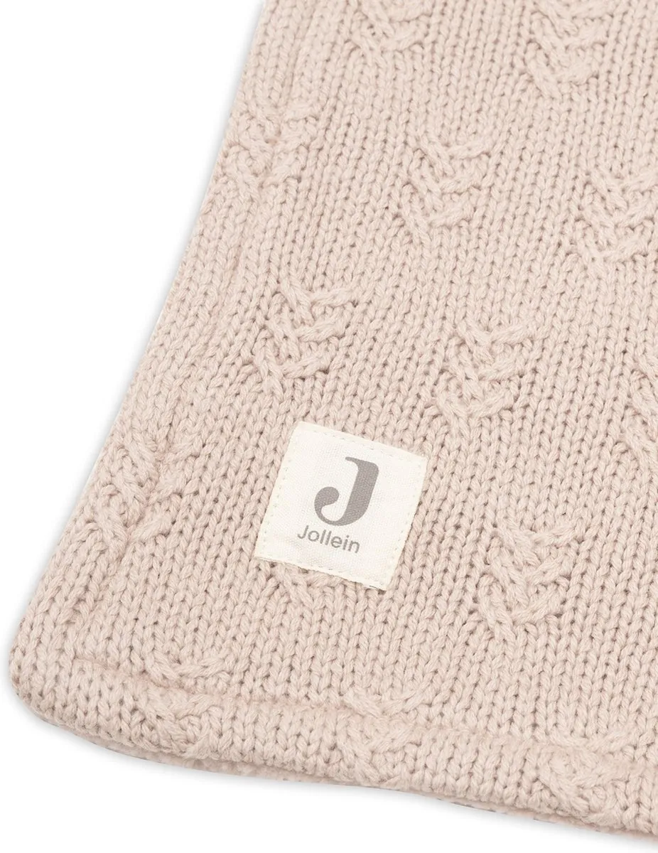Jollein Deken Ledikant 100x150cm Grain Knit Wild Rose