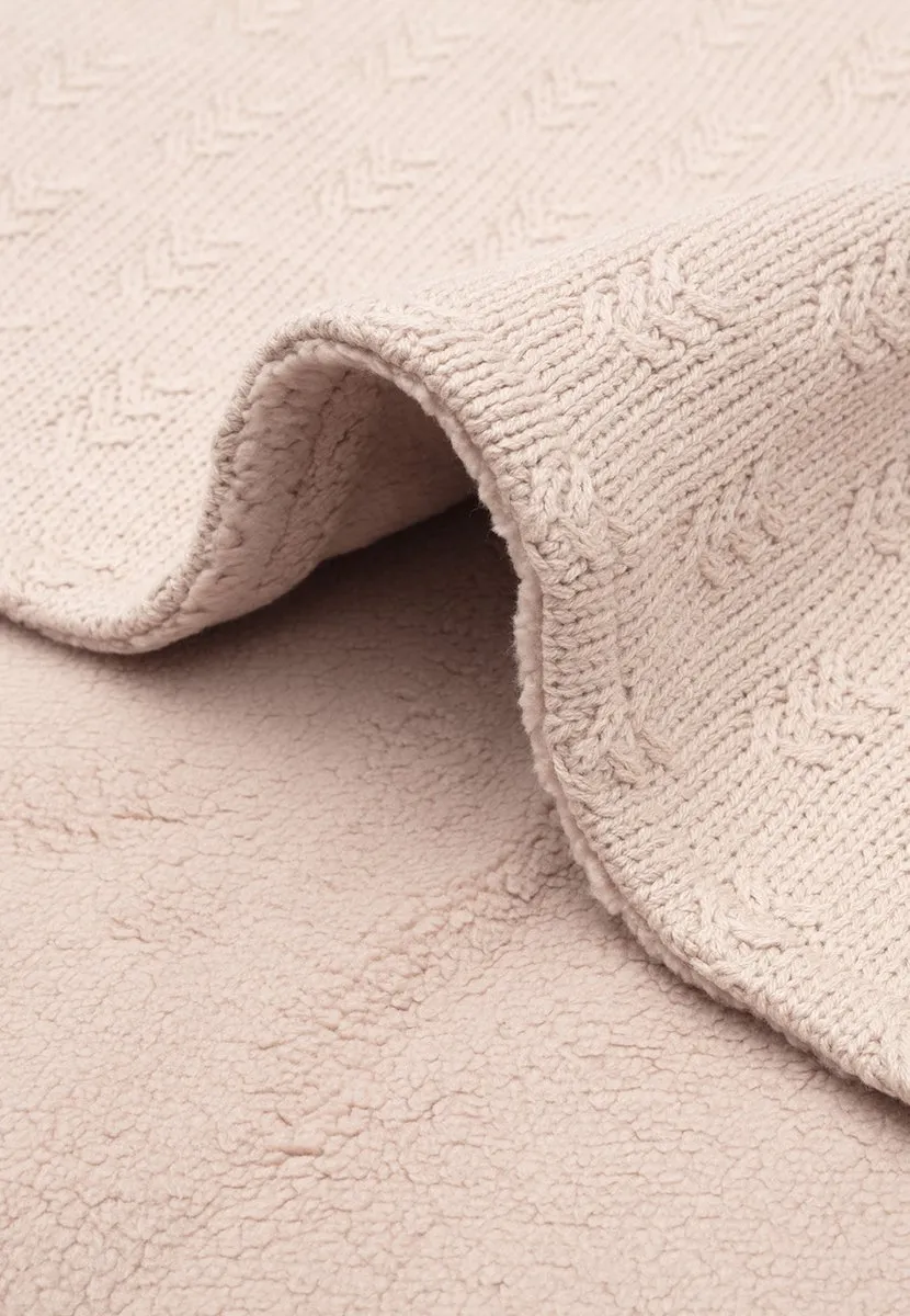 Jollein Deken Ledikant 100x150cm Grain Knit Wild Rose