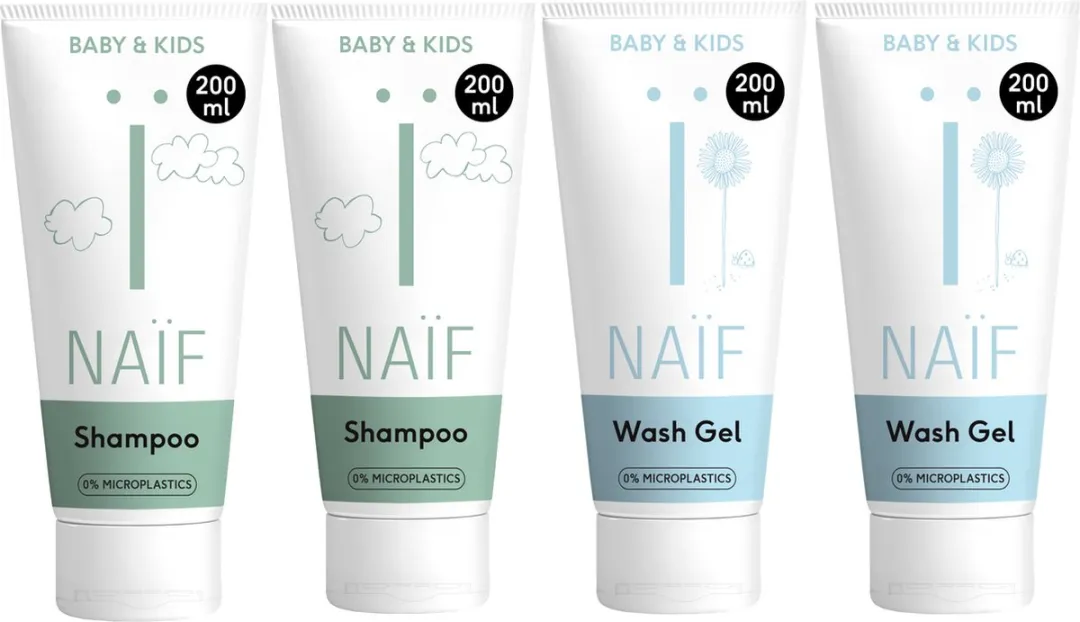 Naïf Wasgel & Shampoo Voordeelset 4x200ml