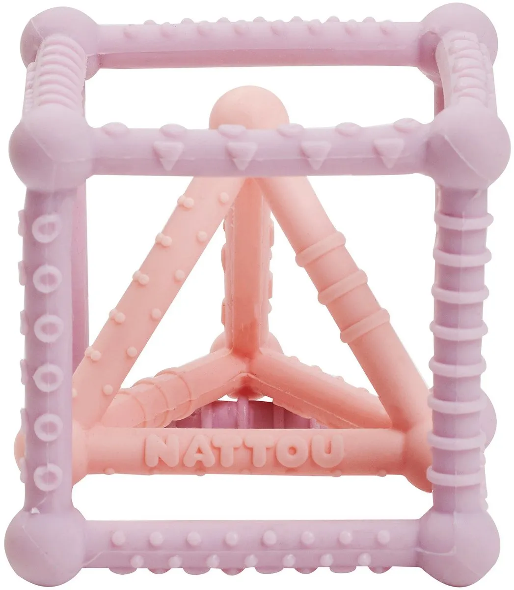 Nattou Kubus Speelgoed Silicone 10cm - Groen