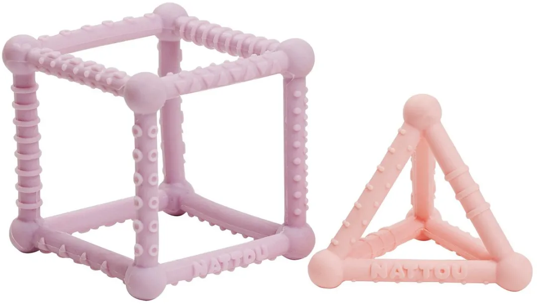 Nattou Kubus Speelgoed Silicone 10cm - Groen