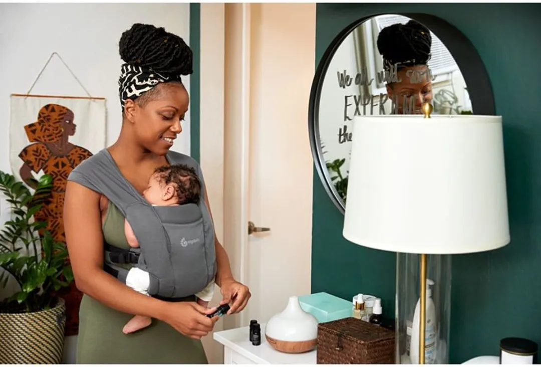 Ergobaby Embrace Soft Air Mesh Washed Black - draagzak baby