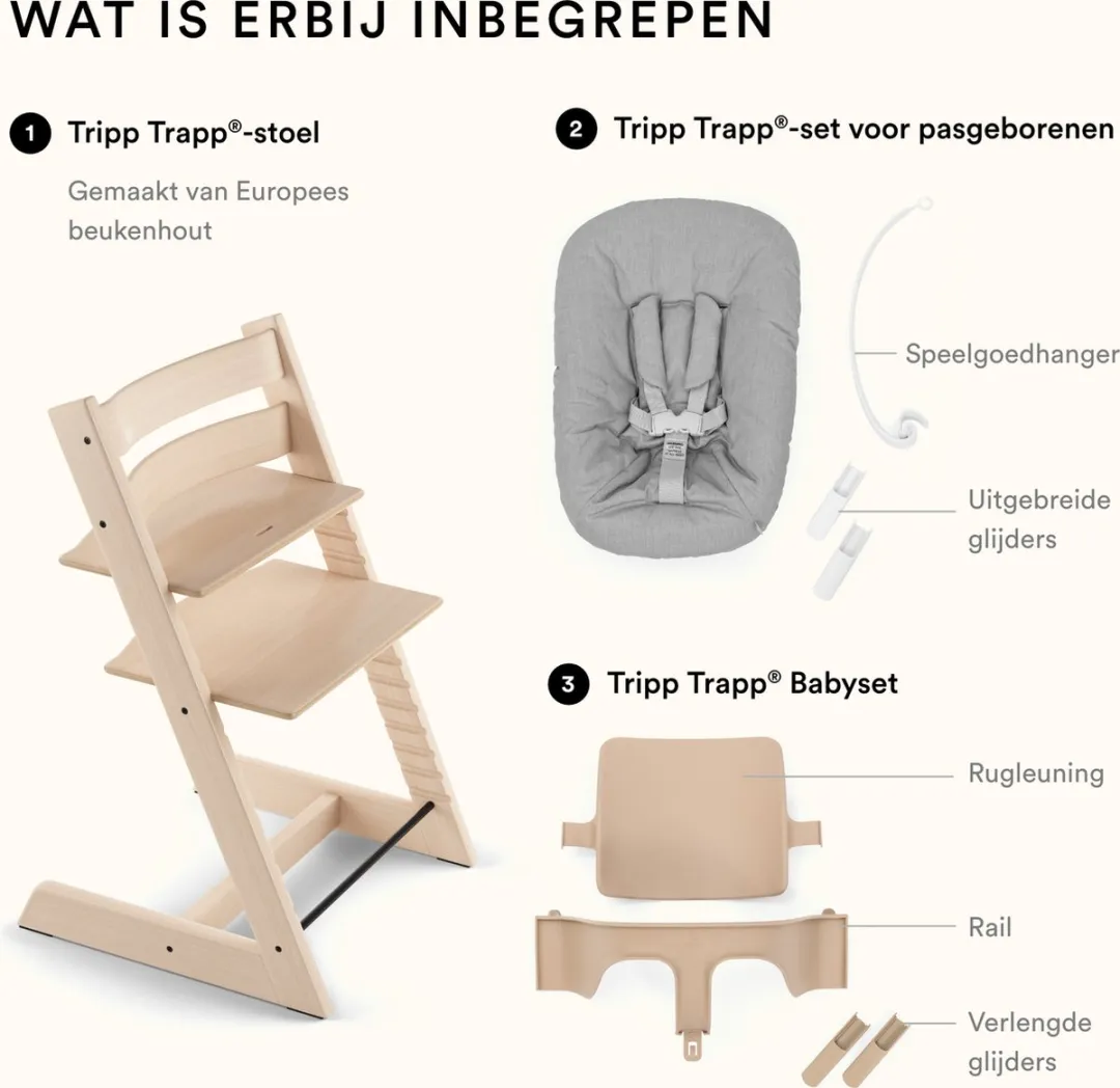 Stokke Tripp Trapp Kinderstoel - wit - Newbornset & Babyset2