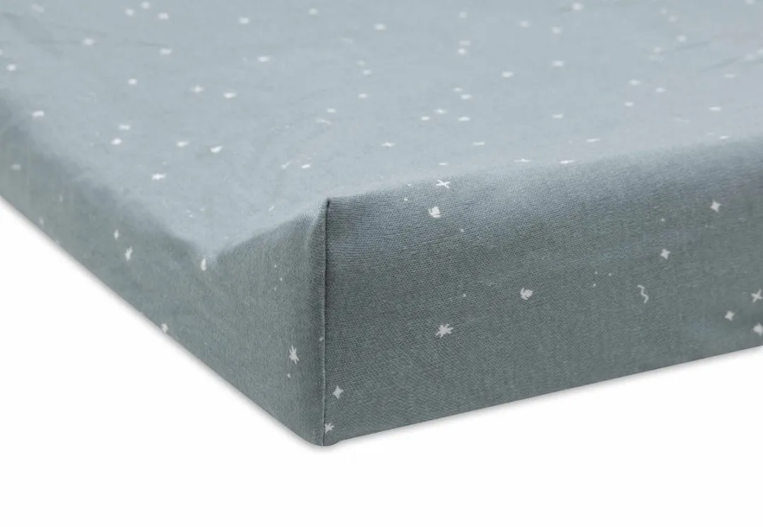 Jollein Aankleedkussenhoes Jersey 50x70cm - Twinkling Sea Green