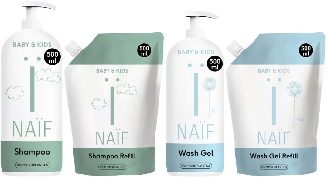 Naïf Baby Shampoo & Wasgel Voordeelset 2000ml