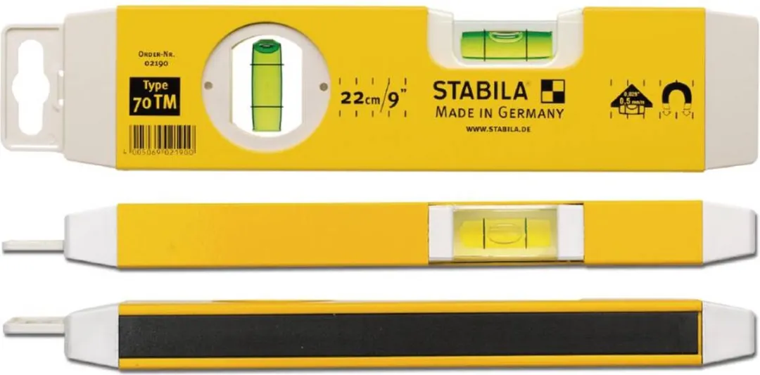 Stabila Magnetische Waterpas 70TM 25cm - 2 Libellen